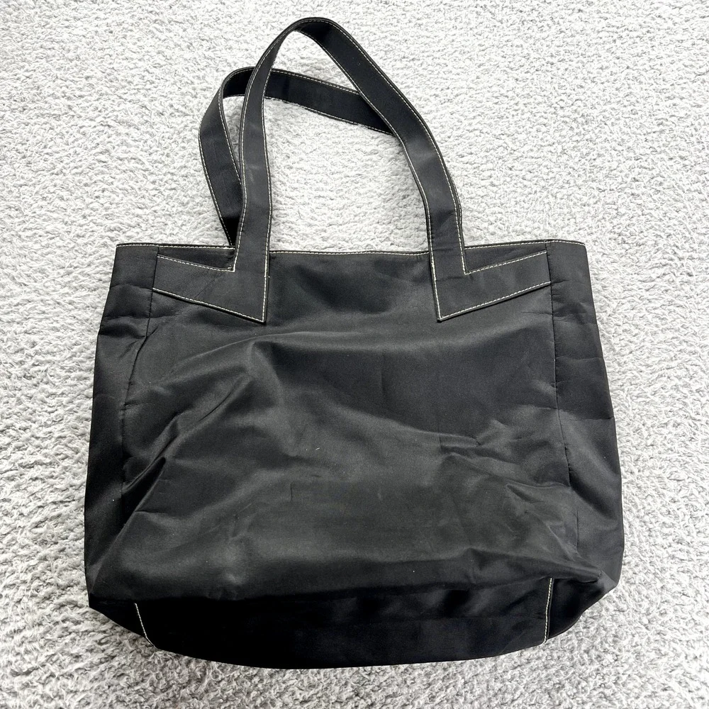 True‎ Religion Black Canvas Tote Logo Bag Lightweight